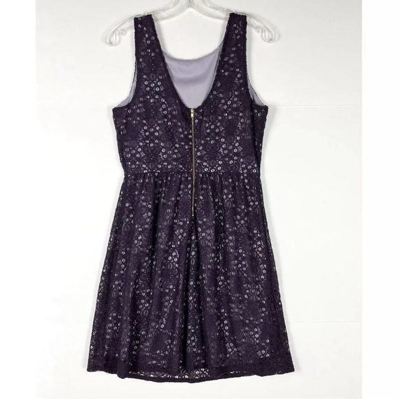 The Limited Lace Dress Womens 6 Purple Floral Sleeveless Mini Casual Party NWT - Picture 3 of 13
